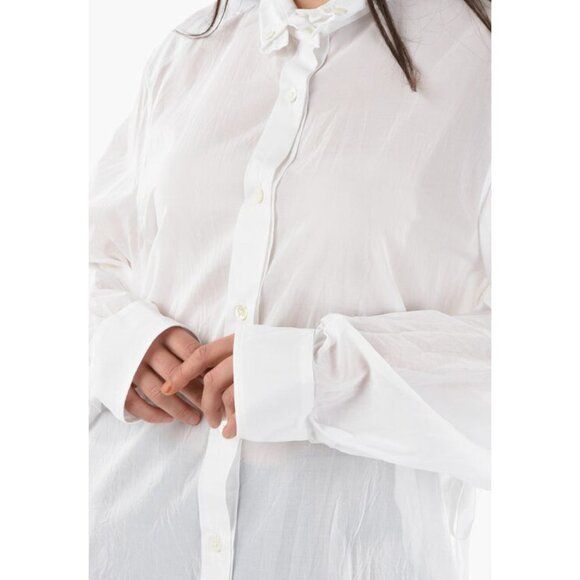 Ann Demeulemeester White Cotton CECIEL Button-down Shirt detailed LONG Small 36 - Picture 4 of 7